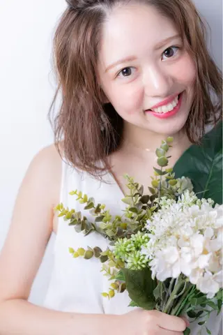セミロング 🌼志岐 恵🌼のヘアスタイル