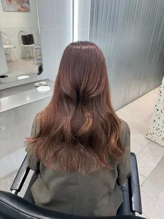 セミロング saho😶️️꙳⟡ ミルクティーベージュのヘアスタイル
