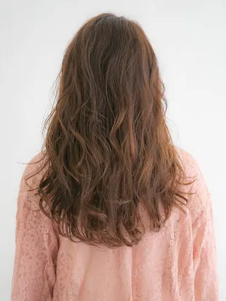 セミロング パーマ 奈良村 圭吾のヘアスタイル