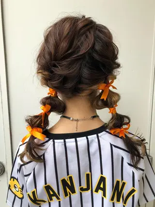 ロング ヘアアレンジ 女性に人気♪ はやしほのかのヘアスタイル