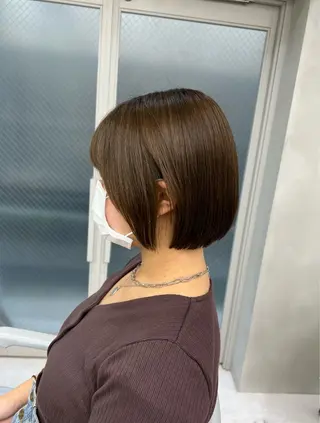 ショート カラー 【くせ毛さんのお悩み 解決🍀】栗橋のヘアスタイル