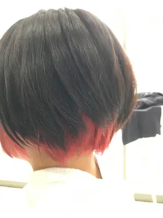 ショート カラー 白髪ぼかしハイライト 柳川拓哉のヘアスタイル