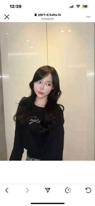 ミディアム カラー 顔周り/透明感/銀座 🩵りのせのヘアスタイル