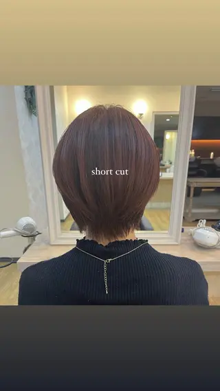 ショート カラー 透明感カラー／ 艶感カラー／RAMUのヘアスタイル
