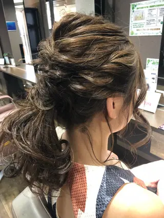 セミロング ヘアアレンジ pep natsumiのヘアスタイル