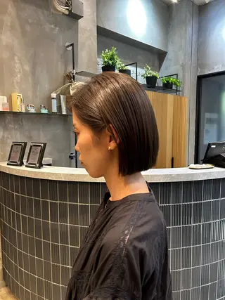 ショート 縮毛矯正・似合わせ タナカ レイヤのヘアスタイル
