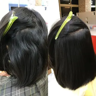 ミディアム パーマ マンツーマン 縮毛矯正/マユコのヘアスタイル