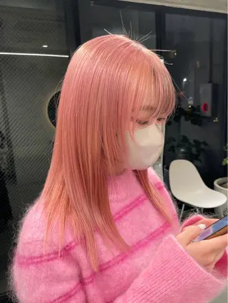 ミディアム カラー ヘアアレンジ 🪞ボブ/暖色カ ラー🧸mai🎀のヘアスタイル