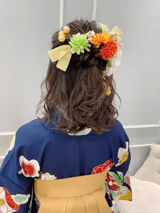 ミディアム ヘアアレンジ 🦖鶴岡 香純🦖のヘアスタイル