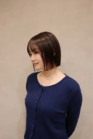 ショート 愛花/久屋大通/ 切りっぱなしボブのヘアスタイル