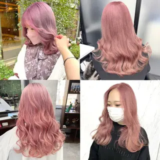 ロング カラー シールエクステ特化 ハイトーン、NANAのヘアスタイル
