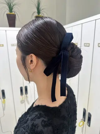 レイヤー 艶々カラーのヘアスタイル