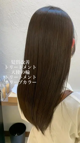 セミロング カラー 似合わせカラー/艶 髪質改善/ヨシザキのヘアスタイル