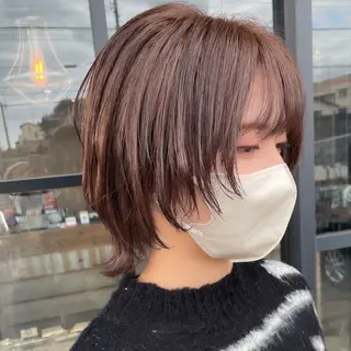 ショート カラー 透明感カラー/パーマ 🌀アオノのヘアスタイル