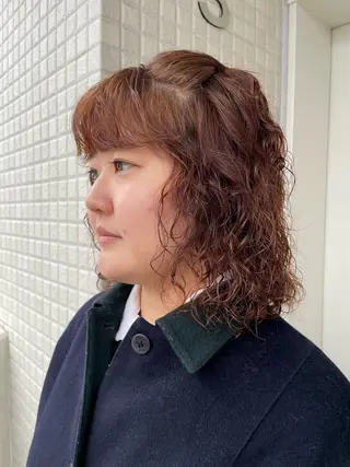 ミディアム カラー パーマ 🎀レイヤー/パーマ カラー/ai🎀のヘアスタイル