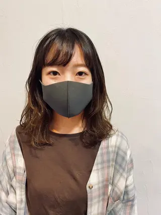 セミロング 宮腰 瑠果のヘアスタイル
