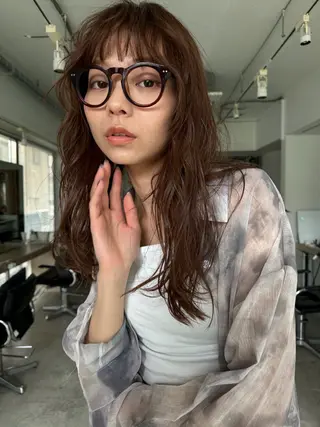 ロング 透明感カラー/似合わ せカット/大島実加永のヘアスタイル