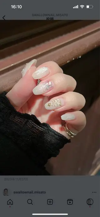 ネイル スワローネイル misatoのネイルデザイン