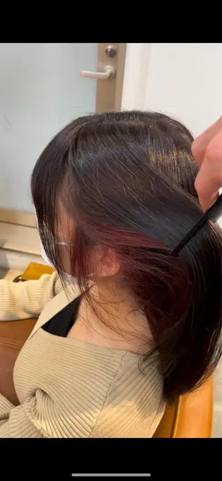 セミロング カラー 松田 恋のヘアスタイル