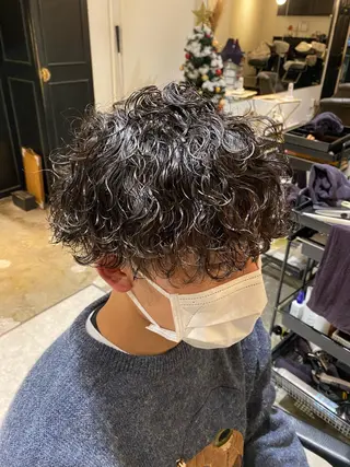 ミディアム パーマ バレイヤージュ職人 🔥代表YU-SHIのヘアスタイル