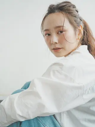 ロング 柳下 涼のヘアスタイル