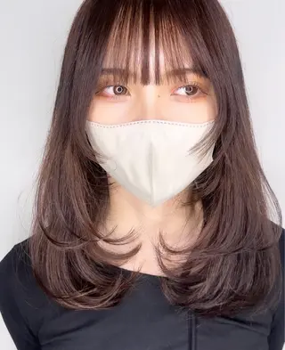 セミロング 剣持友希/ifh iizuka/高崎のヘアスタイル