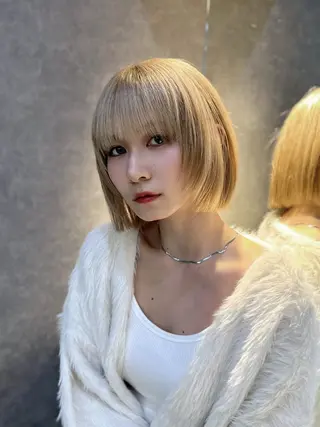 ミディアム ウルフ/レイヤー/ ボブ/大石晴也🦋のヘアスタイル