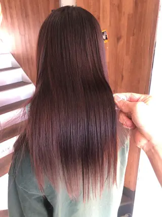 ロング カラー 【ブリーチ無しW】 【暗髪&暖色系】圭真のヘアスタイル