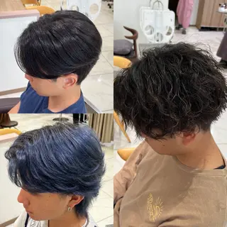 カラー パーマ ヘアアレンジ 【メンズパーマ✨️ 髪質改善矯正】岩城のヘアスタイル