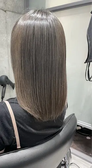 ミディアム カラー ドライ カット✂️髪質改善のヘアスタイル