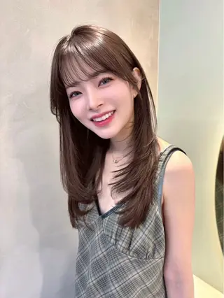 カラー 透明感カラー🌱‬‪ 結衣のヘアスタイル