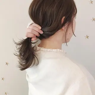 ミディアム カラー 市川 千夏のヘアスタイル
