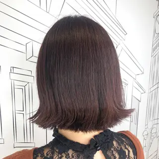 ミディアム カラー TOMOKA 艶髪/透明感カラーのヘアスタイル