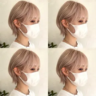 ショート カラー 京都大人女性ショート 徒歩1分/秋山のヘアスタイル
