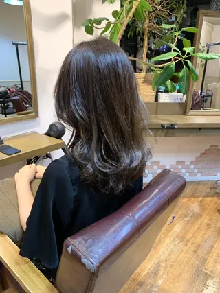 セミロング カラー ✨️美髪矯正×似合わ せ艶カラー✨藤田透のヘアスタイル