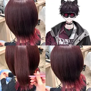 ショート カラー 【🎀推しカラー × 艶髪】小池 雪奈のヘアスタイル