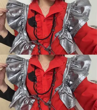 ミディアム カラー 岡山ハイトーン・ ルーツカラー/こもものヘアスタイル