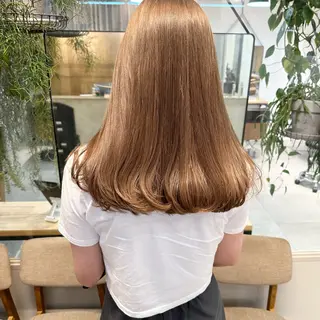 ロング カラー 縮毛/ベージュカラー Mariamu🫧のヘアスタイル