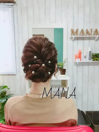 ロング ヘアアレンジ Salon Mana✨三貴のマツエク・マツパデザイン
