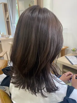 ミディアム 顔まわりカット/金山 /大園芽依のヘアスタイル