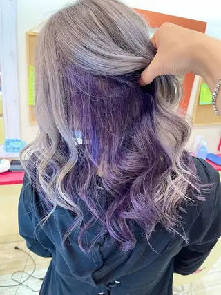 カラー かずくん🦩名古屋 ハイトーン/レイヤーのヘアスタイル