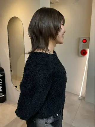 ミディアム カラー shiro.kobe 森彩華のヘアスタイル