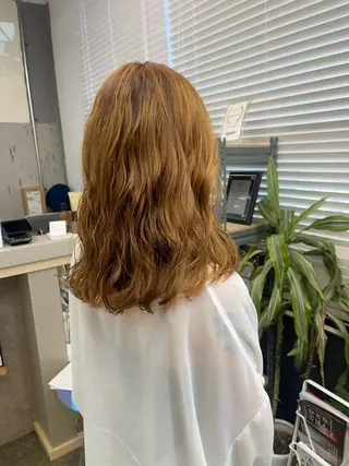 セミロング カラー パーマ 早瀬裕之 パーマのヘアスタイル