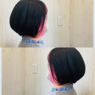 ショート カラー ヘアカラー&縮毛矯正 STAR☆RIVERのヘアスタイル