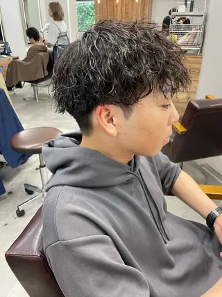 ショート カラー パーマ ヘアアレンジ メンズ 🔥メンズ特化🔥 木村 祐太のヘアスタイル