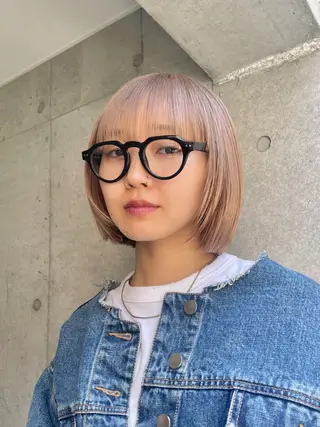 ショート 🪞きら艶ロング カラー🩶 azuのヘアスタイル