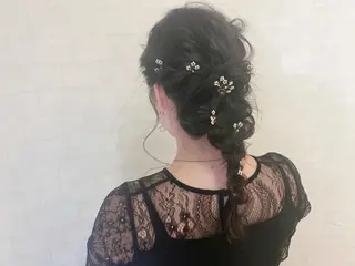 ロング カラー パーマ ヘアアレンジ まつパ/まつエク Ci belleのマツエク・マツパデザイン