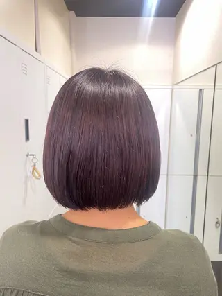 ミディアム カラー ハイトーン/レイヤー 似合わせ・ユキノのヘアスタイル