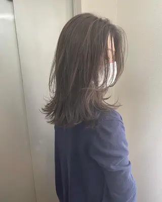 セミロング 早瀬裕之 パーマのヘアスタイル
