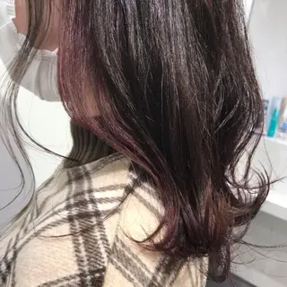 セミロング カラー 【暖色カラー特化】 中山由梨のヘアスタイル